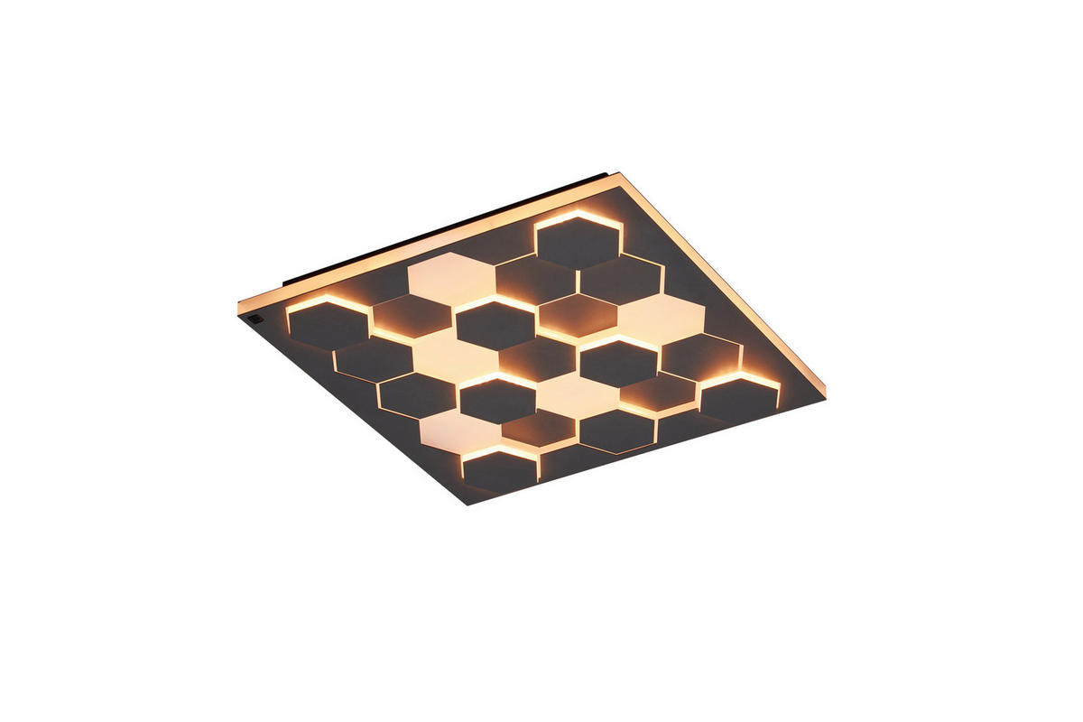 LED SVJETILJKA STROPNA Cifavo  - crna, Design, metal (55/55/7,5cm) - Cinque