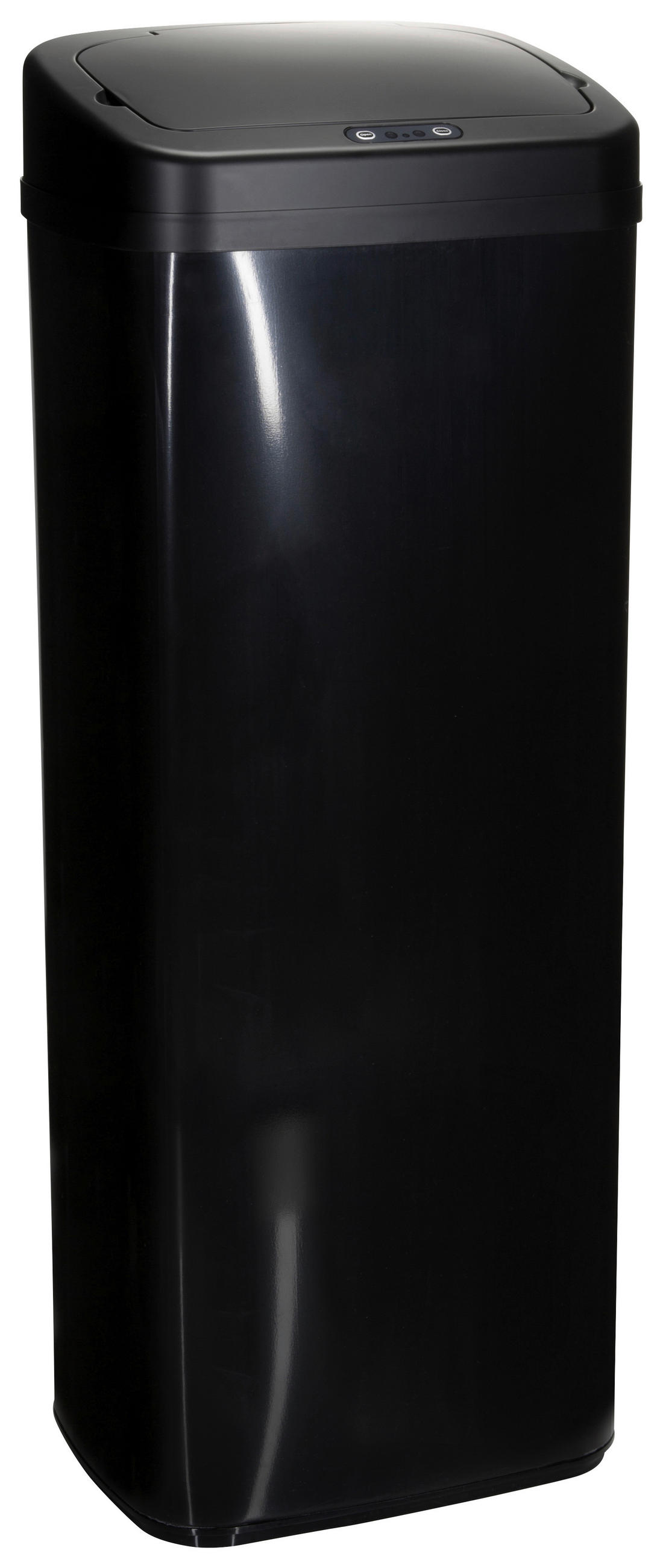ABFALLSAMMLER 50 L  - Schwarz Hochglanz/Schwarz, MODERN, Kunststoff/Metall (32/84/24cm) - MID.YOU