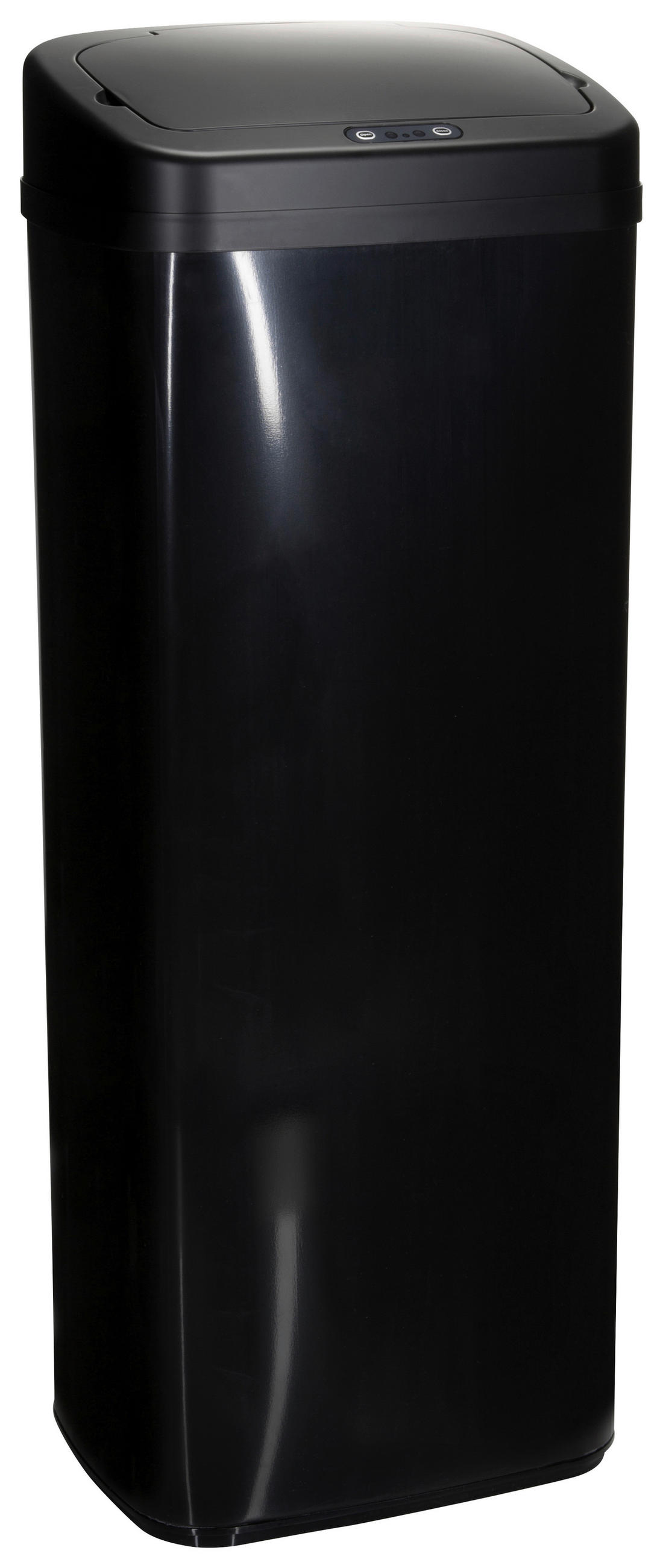 ABFALLSAMMLER 50 l  Metall, Kunststoff  - Schwarz Hochglanz/Schwarz, MODERN, Kunststoff/Metall (32/84/24cm) - MID.YOU