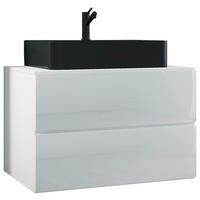 WASCHTISCHKOMBI 81 cm  - Weiss/Schwarz, Modern, Keramik/Holzwerkstoff (81cm) - MID.YOU
