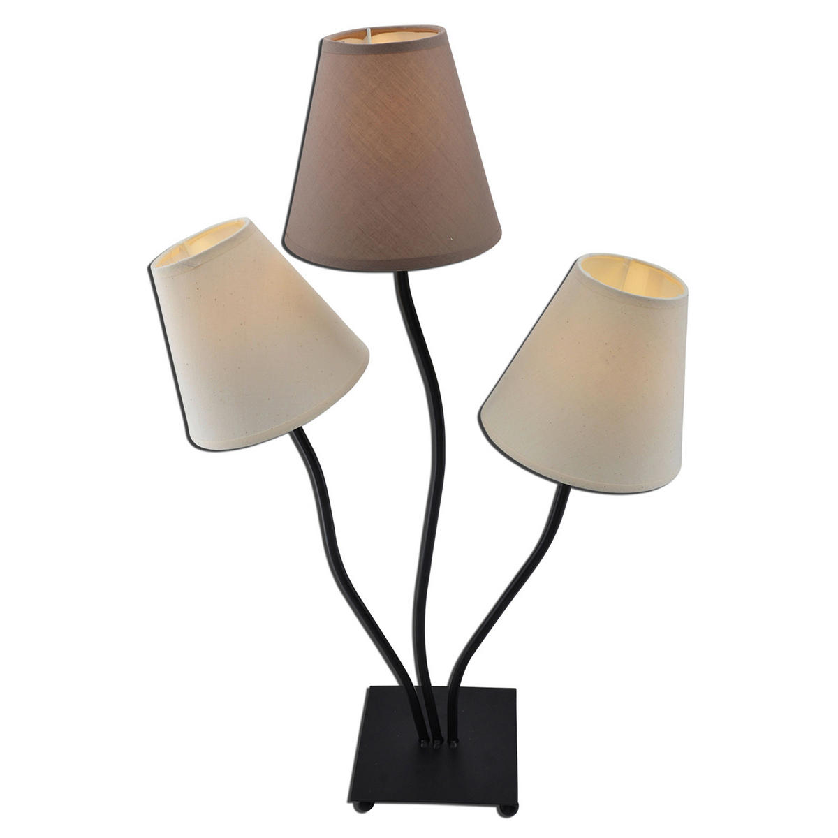 TISCHLEUCHTE   - Beige/Braun, LIFESTYLE, Textil/Metall (41/16cm) - Näve