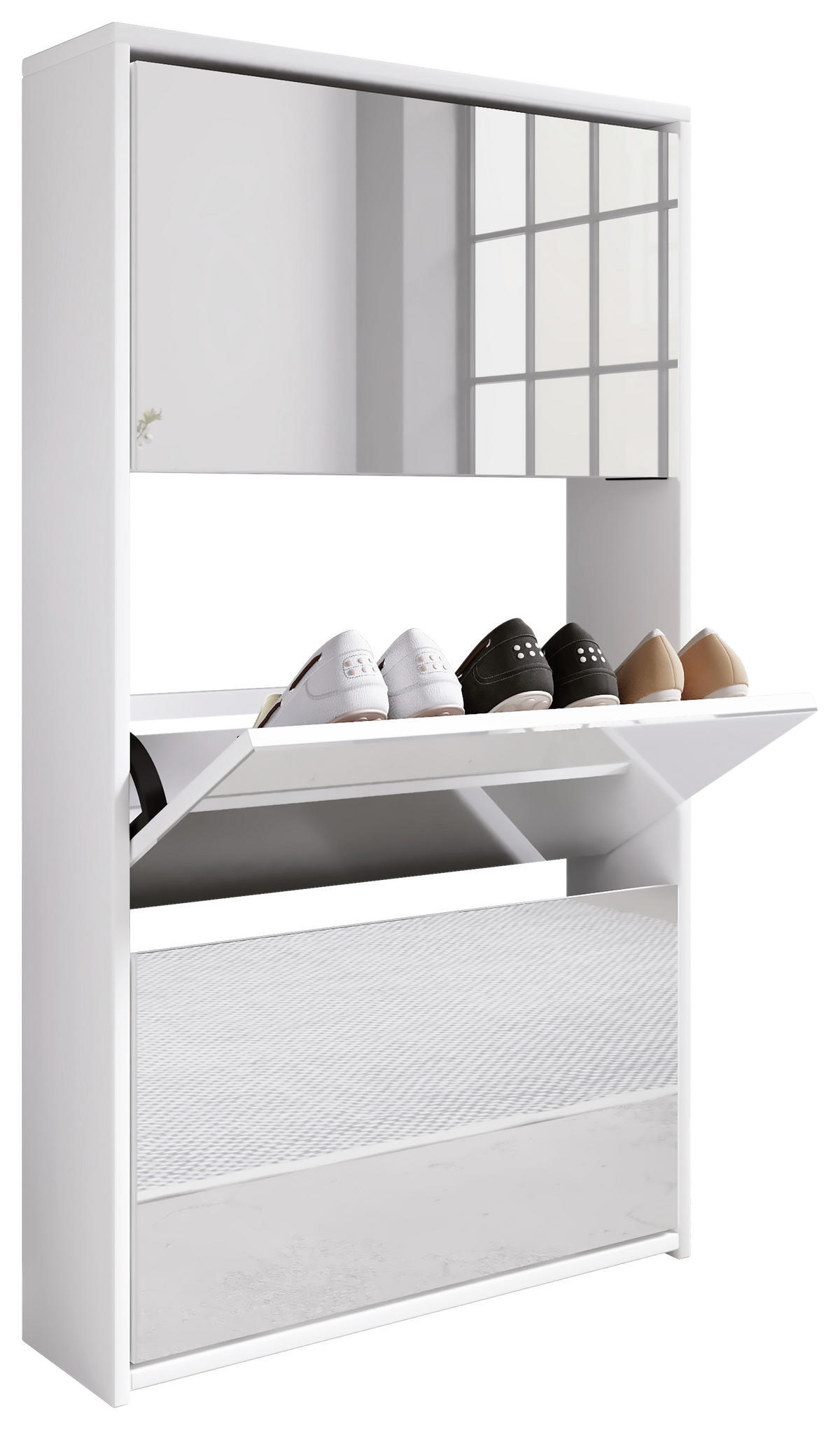 SCHUHKIPPER  in 63/111,6/17 cm  - Weiß, KONVENTIONELL, Holzwerkstoff (63/111,6/17cm) - MID.YOU