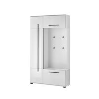 GARDEROBE  in 111/201/39 cm  - Weiß Hochglanz/Weiß, MODERN, Holzwerkstoff (111/201/39cm) - MID.YOU