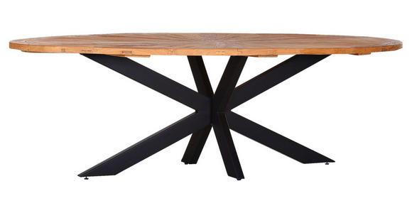 ESSTISCH in Holz 254/135/78 cm  - Ulmefarben/Schwarz, LIFESTYLE, Holz/Metall (254/135/78cm) - Ambia Home