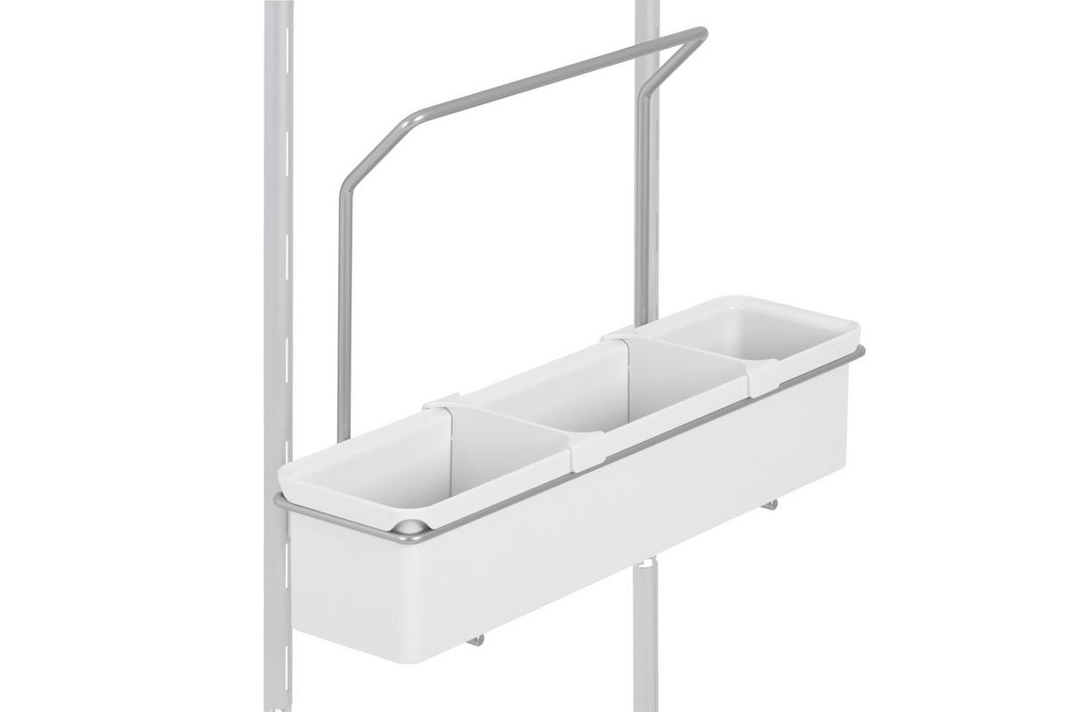 MEHRZWECKSCHRANK 120/206,2/58 cm  in Hellgrau  - Hellgrau/Schwarz, Basics, Holzwerkstoff/Metall (120/206,2/58cm) - Impuls