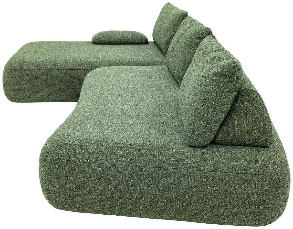 ECKSOFA Chilliano Grün Webstoff  - Schwarz/Grün, Design, Kunststoff/Textil (200/325cm) - Chilliano