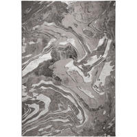 TEPPICH Marmor-Design, metallisch OUSE JOY, Silber 80x150 cm - Silberfarben, Textil (80/150cm) - KADIMA DESIGN
