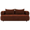 3-SITZER-SOFA Chenille Rostfarben  - Rostfarben/Schwarz, Design, Kunststoff/Textil (200/76/96cm) - Livetastic