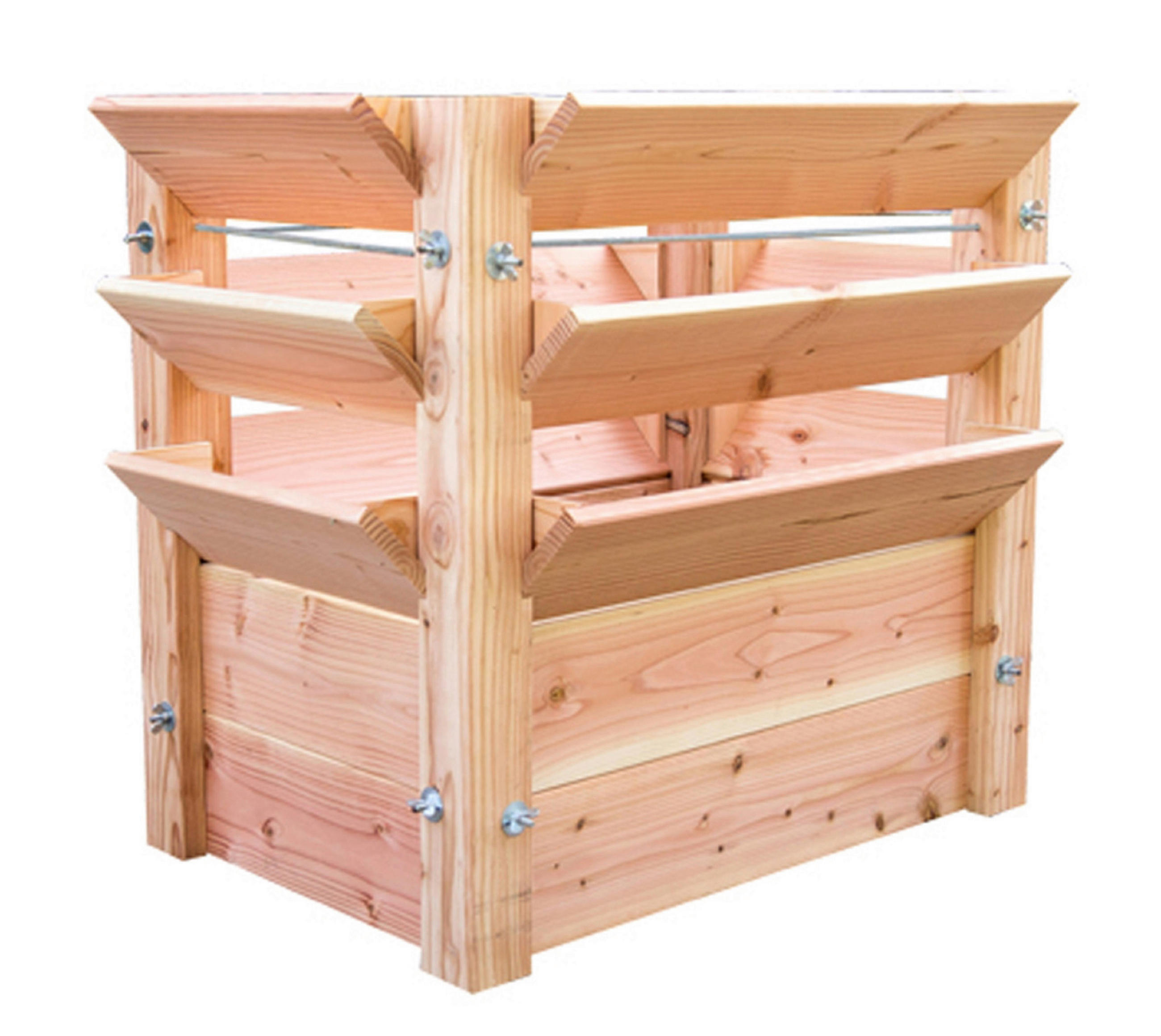 HOCHBEET 90/73/65 cm  - Lärchefarben, Basics, Holz (90/73/65cm)