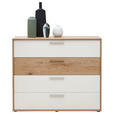 KOMMODE 123,8/103,6/46 cm Balkeneiche furniert  - Sandfarben/Eichefarben, KONVENTIONELL, Holz/Metall (123,8/103,6/46cm) - Dieter Knoll