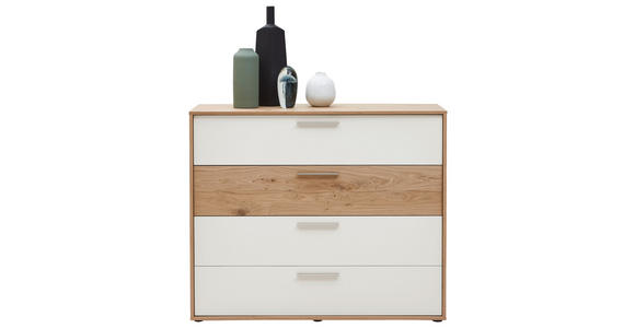 KOMMODE 123,8/103,6/46 cm Balkeneiche furniert  - Sandfarben/Eichefarben, KONVENTIONELL, Holz/Metall (123,8/103,6/46cm) - Dieter Knoll