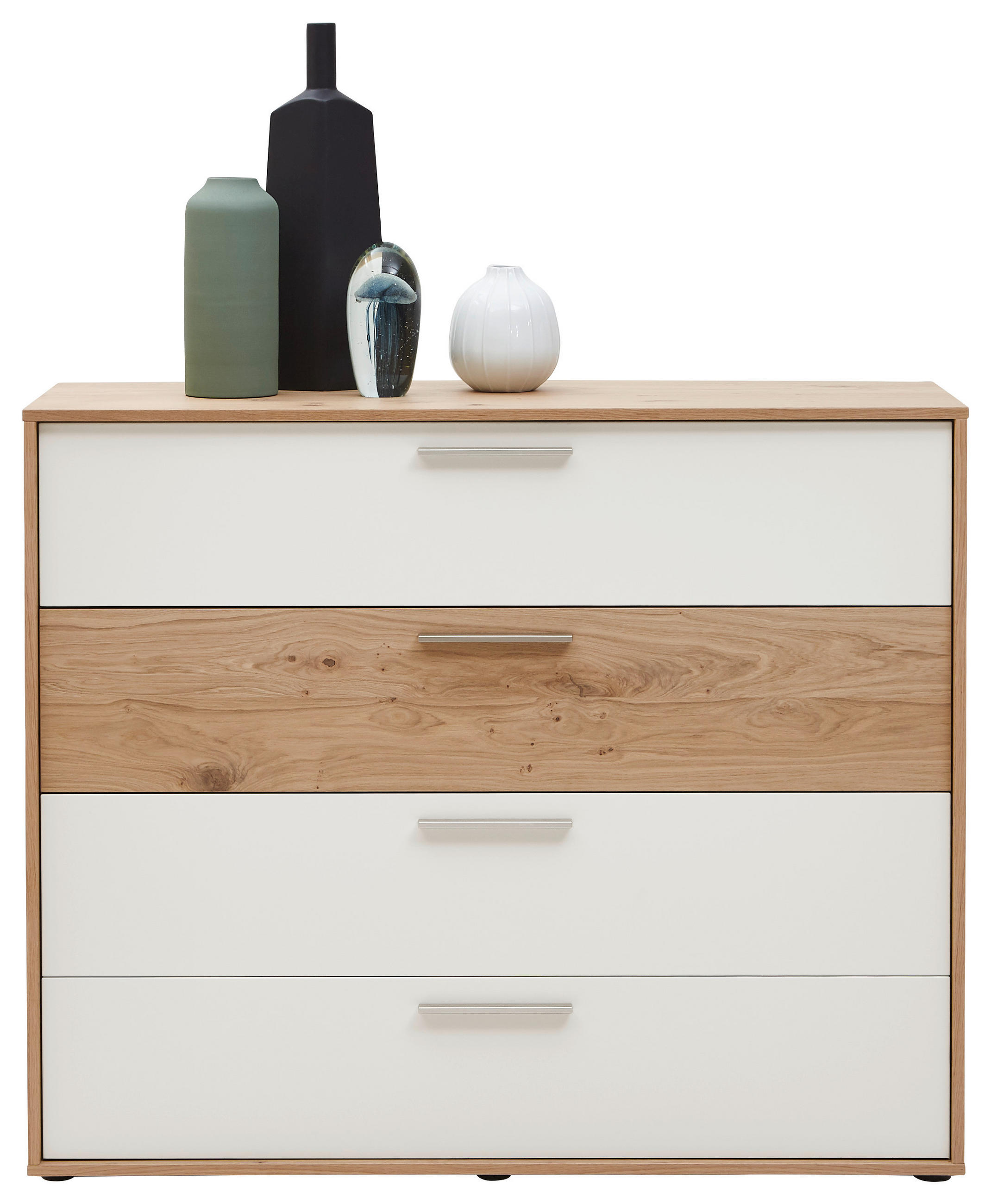 KOMMODE  in 123,8/103,6/46 cm  - Sandfarben/Eichefarben, KONVENTIONELL, Holz/Metall (123,8/103,6/46cm) - Dieter Knoll