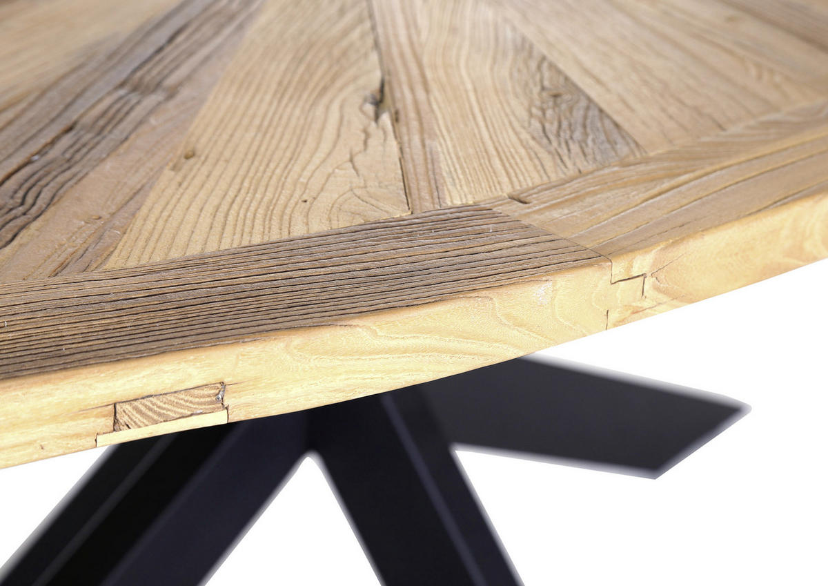 ESSTISCH in Holz 254/135/78 cm  - Ulmefarben/Schwarz, LIFESTYLE, Holz/Metall (254/135/78cm) - Ambia Home