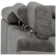 ECKSOFA in Lederlook Grau  263/230 cm  - Schwarz/Grau, Design, Kunststoff/Textil (263/230cm) - Hom`in