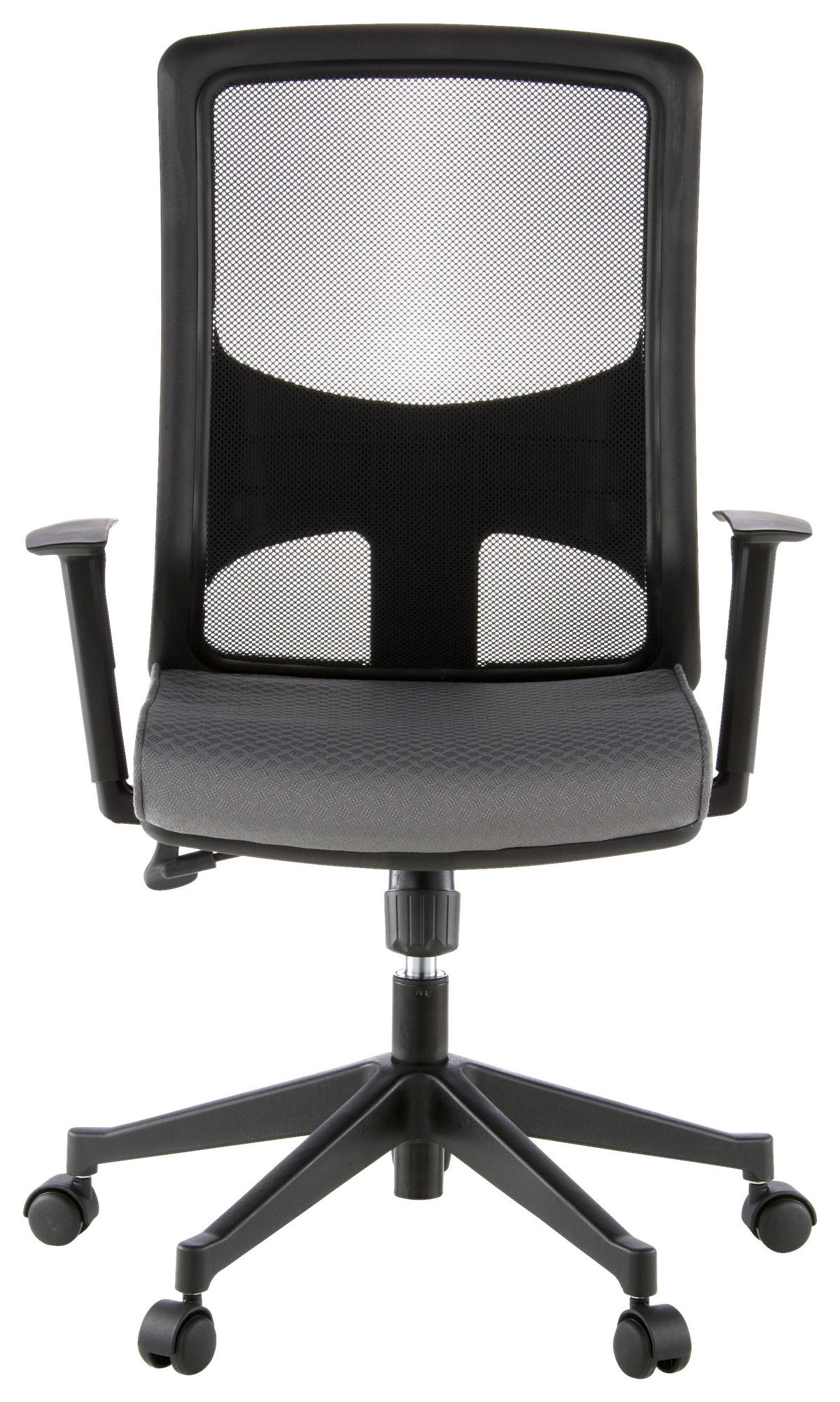 DREHSTUHL  in Netzbespannung, Flachgewebe Grau, Schwarz  - Schwarz/Grau, MODERN, Kunststoff/Textil (57/113/44cm) - MID.YOU