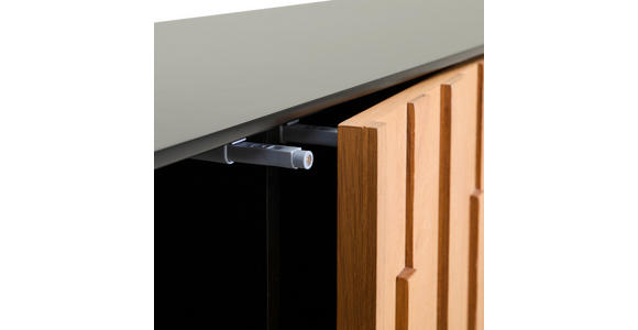 LOWBOARD  180/53/40 cm 2 Schublade(n) Beimöbel erhältlich, stehend  - Eichefarben/Schwarz, Trend, Holz/Holzwerkstoff (180/53/40cm) - Xora