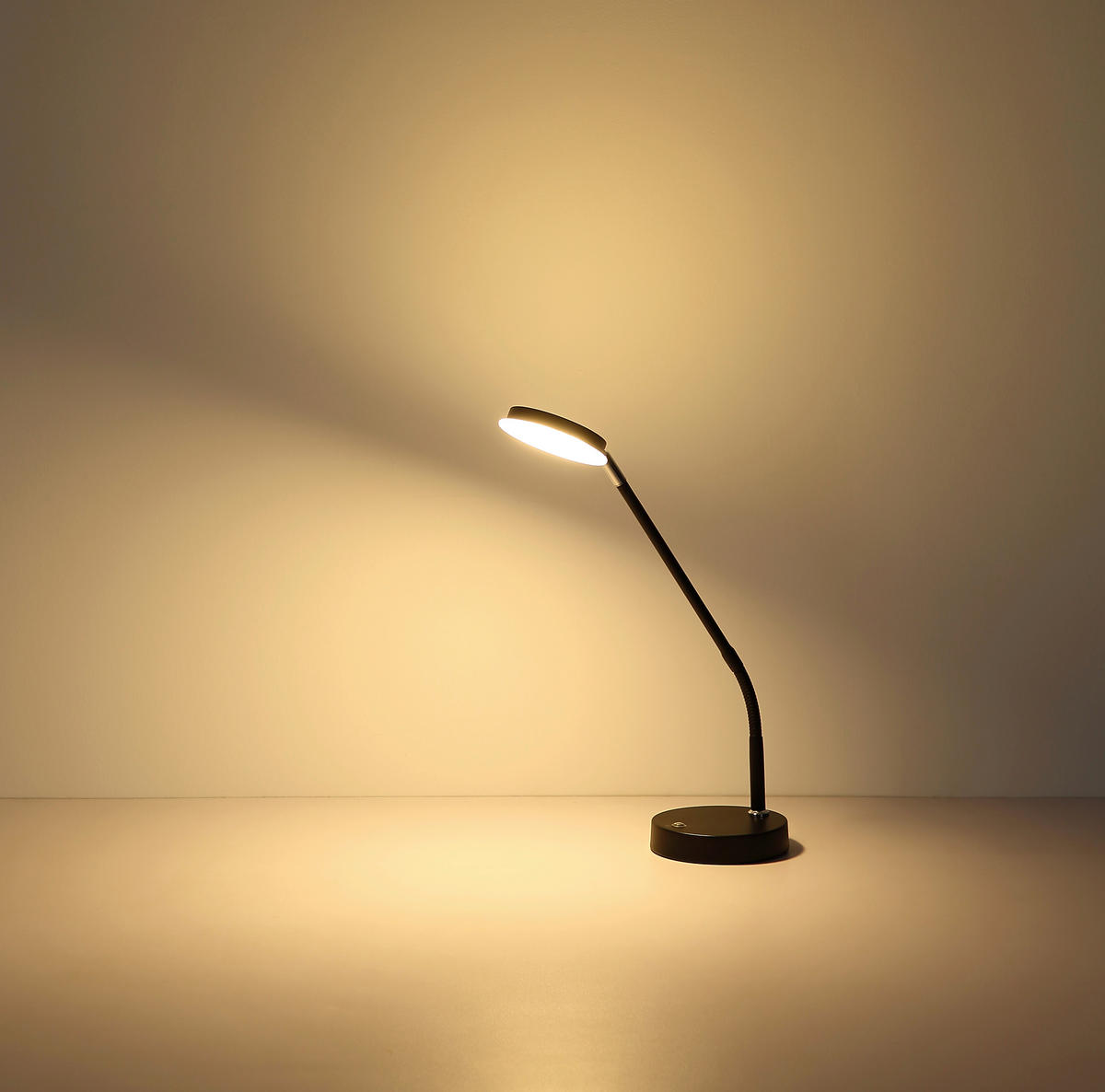 LED-TISCHLEUCHTE 43/13/52 cm   - Klar/Schwarz, Design, Kunststoff/Metall (43/13/52cm) - Globo