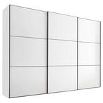 SCHWEBETÜRENSCHRANK  in Weiß  - Schwarz/Weiß, Holzwerkstoff/Metall (298/222/68cm) - Moderano