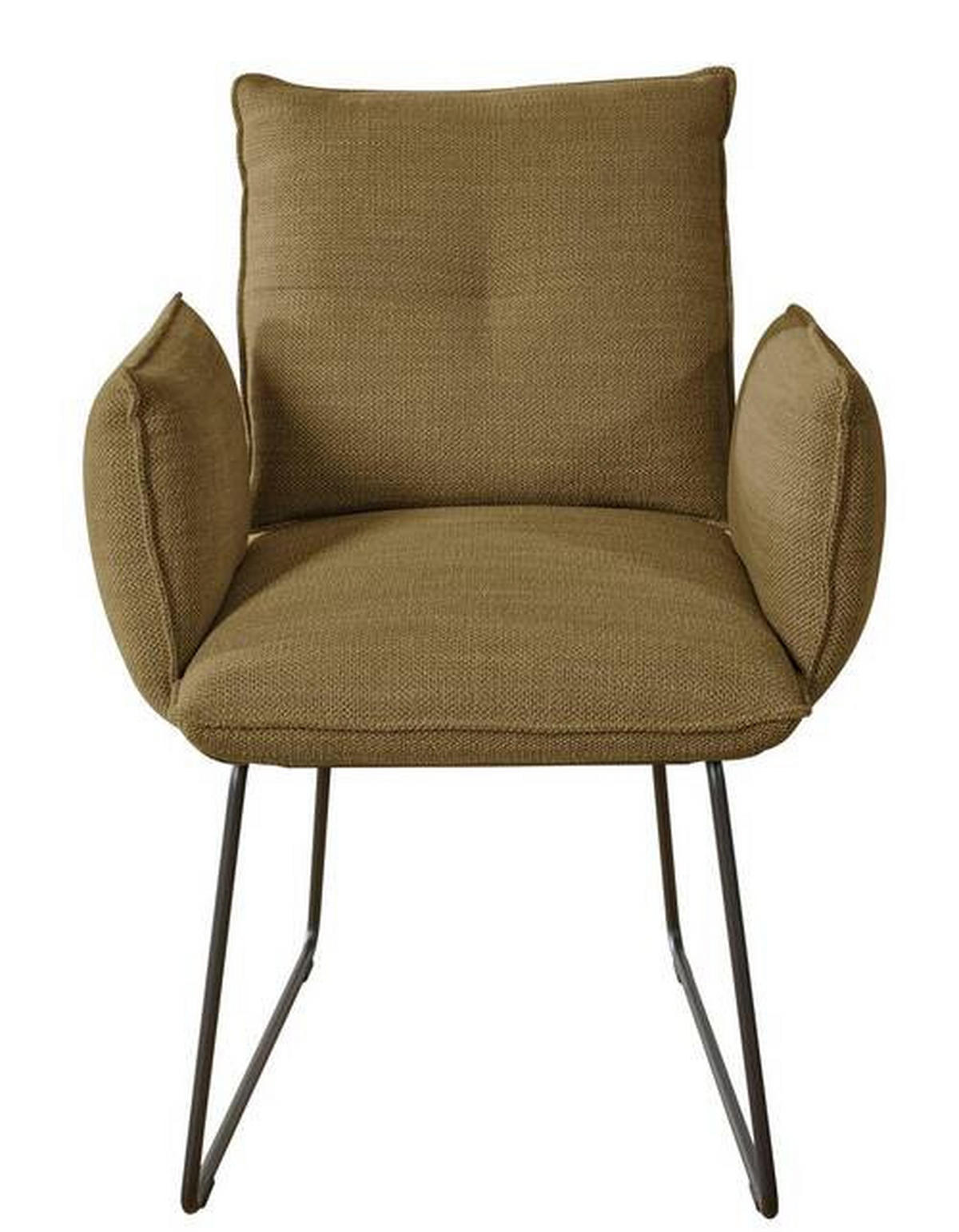 ARMLEHNSTUHL  in Stahl Struktur  - Schwarz/Braun, Design, Textil/Metall (65/90/70cm) - Dieter Knoll