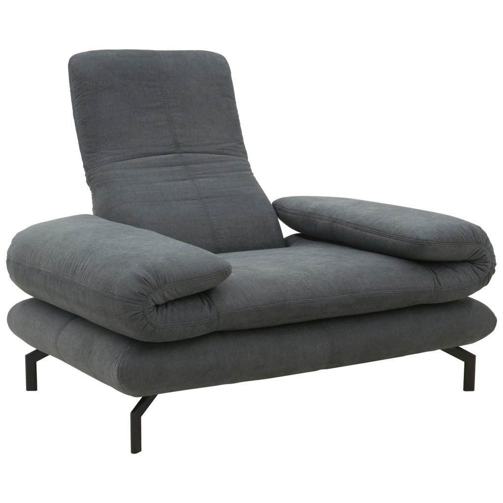 Thumbnail - Looks by W.Joop Sessel Looks Xiii, Dunkelgrau, Textil, Uni, 139 (197)x83 (110)x98 cm, Made in EU, FSC Mix, Wohnzimmer, S...