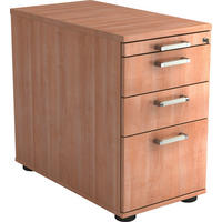 ANSTELLCONTAINER Nussbaumfarben  - Chromfarben/Nussbaumfarben, KONVENTIONELL, Holzwerkstoff/Kunststoff (42,8/72-76/80cm) - Venda