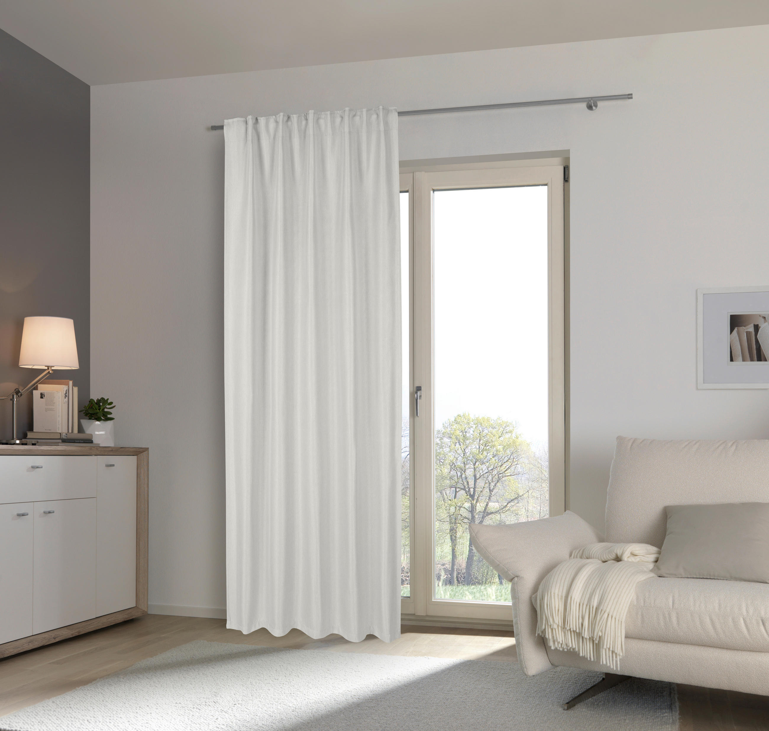 WÄRMESCHUTZVORHANG MILTON Verdunkelung 140/245 cm   - Beige, Basics, Textil (140/245cm) - Esposa