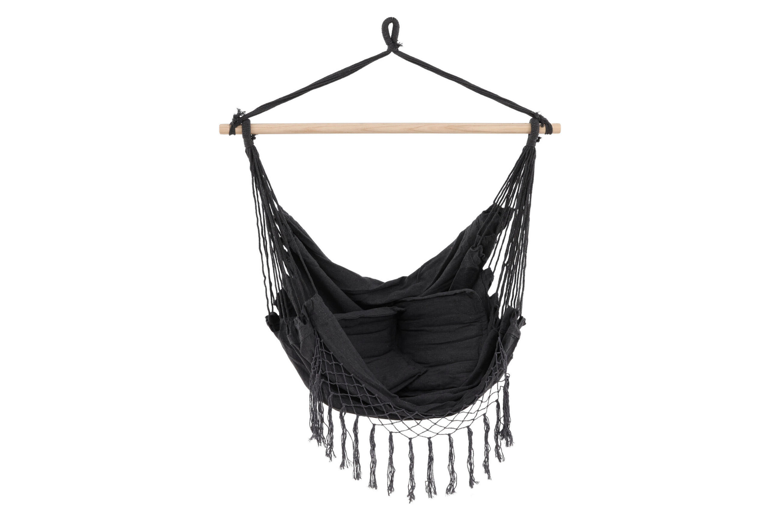 HÄNGESESSEL 100/120/50 cm  - Schwarz/Weiß, MODERN, Textil (100/120/50cm) - Gardenson