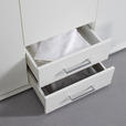 DREHTÜRENSCHRANK  in Weiß  - Alufarben/Weiß, KONVENTIONELL, Holzwerkstoff/Kunststoff (120/196/54cm) - Carryhome