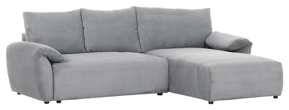 SAROKKANAPÉ textil szürke  - fekete/szürke, Konventionell, műanyag/textil (266/180cm) - MID.YOU