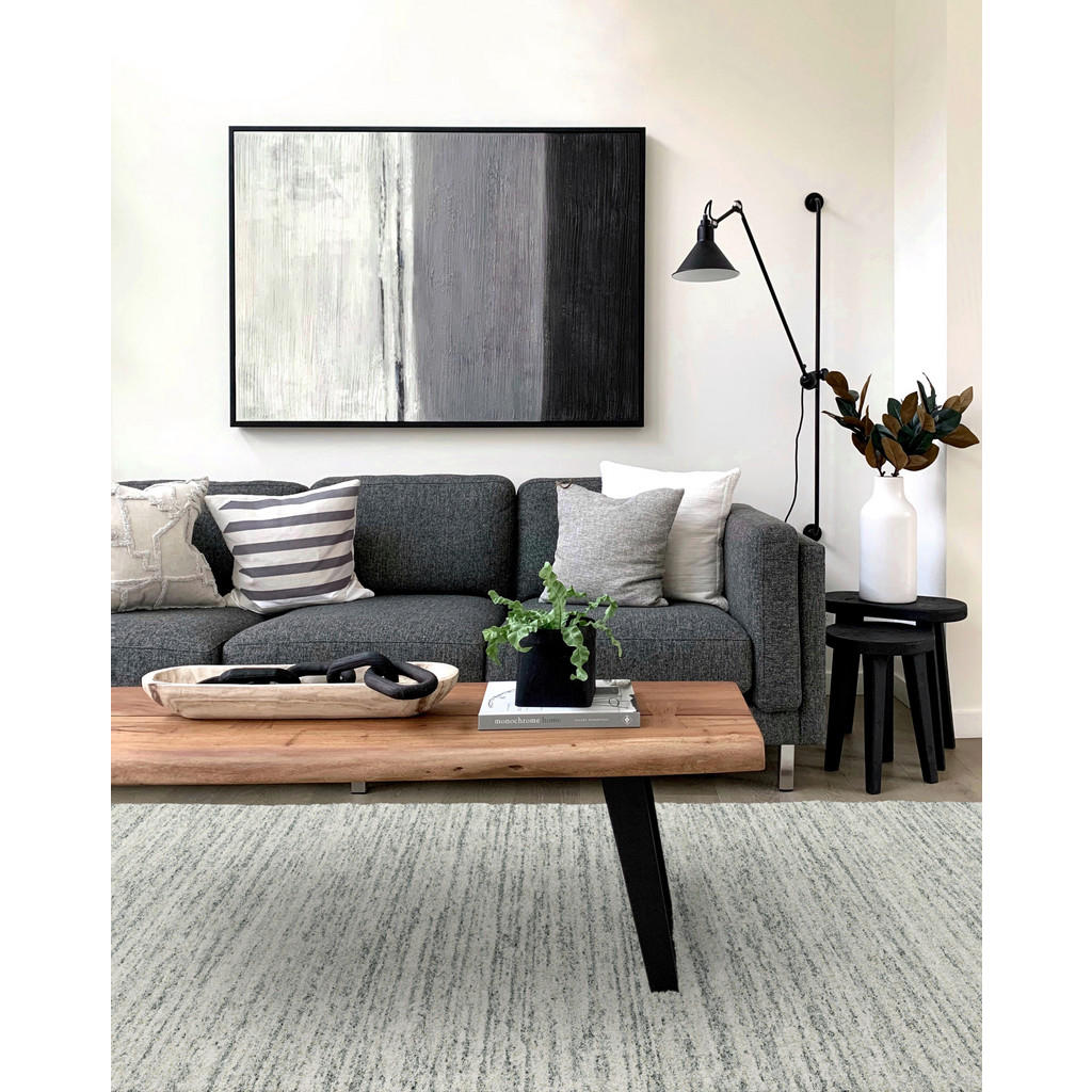 Thumbnail - Novel Webteppich Spring, Creme, Grau, Beige, Textil, Abstraktes, rechteckig, 120x170 cm, Oeko-Tex® Standard 100, für Fuß...