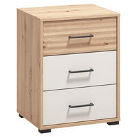 NOČNÍ STOLEK, kašmírová, dub artisan, 48/63/40 cm - kašmírová/dub artisan, Konvenční, kompozitní dřevo (48/63/40cm) - Xora