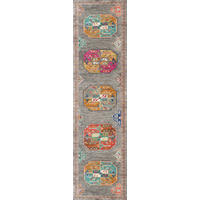 LÄUFER Cortea Khamil 80/300 cm  in Grau, Türkis, Pink  - Türkis/Pink, LIFESTYLE, Kunststoff/Textil (80/300cm) - Lindorug