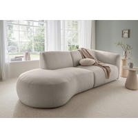 ECKSOFA Jesi Taupe Mikrofaser  - Taupe/Schwarz, MODERN, Kunststoff/Textil (238/107cm) - Livetastic
