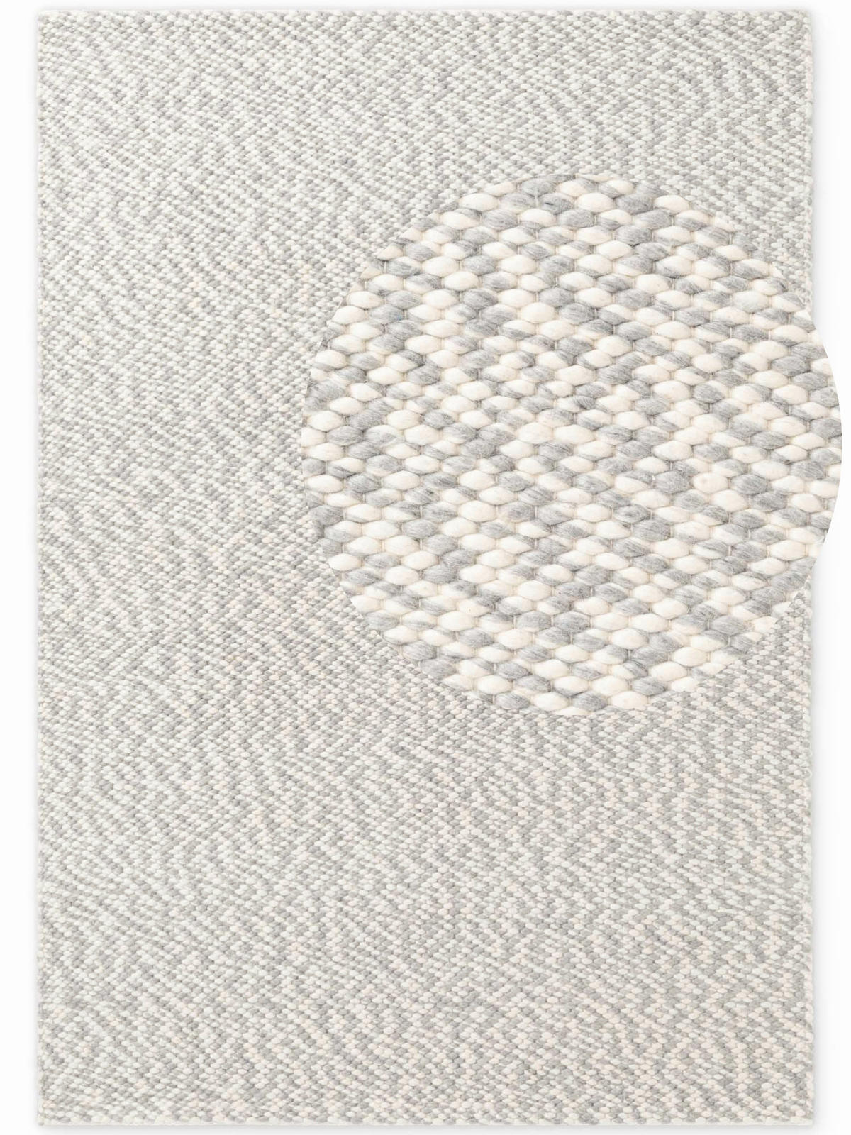 WOLLTEPPICH 160/230 cm Lyon Creme, Grau rechteckig  - Creme/Grau, Basics, Textil (160/230cm) - Elle Decoration