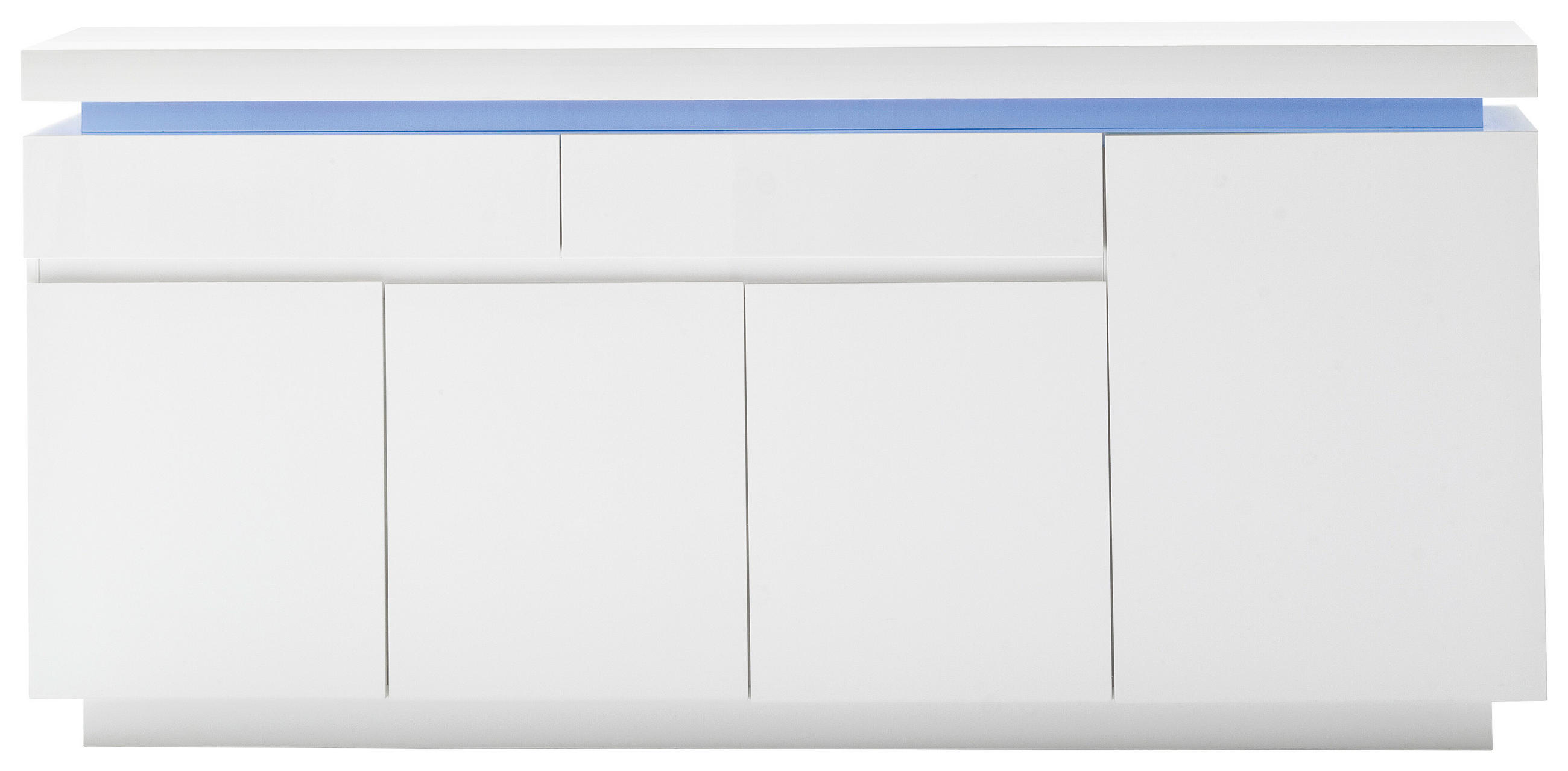 SIDEBOARD  in 175/81/40 cm  - Weiß Hochglanz, Design, Holzwerkstoff (175/81/40cm)