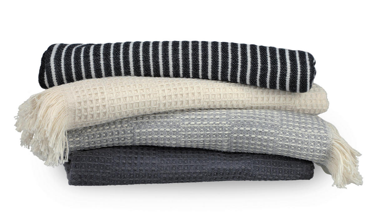 PLAID MUSTERRING 130/170 cm  - Schwarz/Weiß, Design, Textil (130/170cm) - Musterring