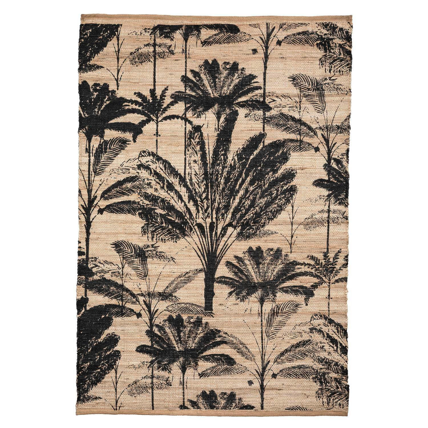 TEPIH OD JUTE crna, svetlobraon - svetlobraon/crna, Osnovno, tekstil (120/170cm)