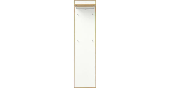 GARDEROBENPANEEL in 44/183/29 cm - Eichefarben/Weiß, Design, Holz/Holzwerkstoff (44/183/29cm) - Novel