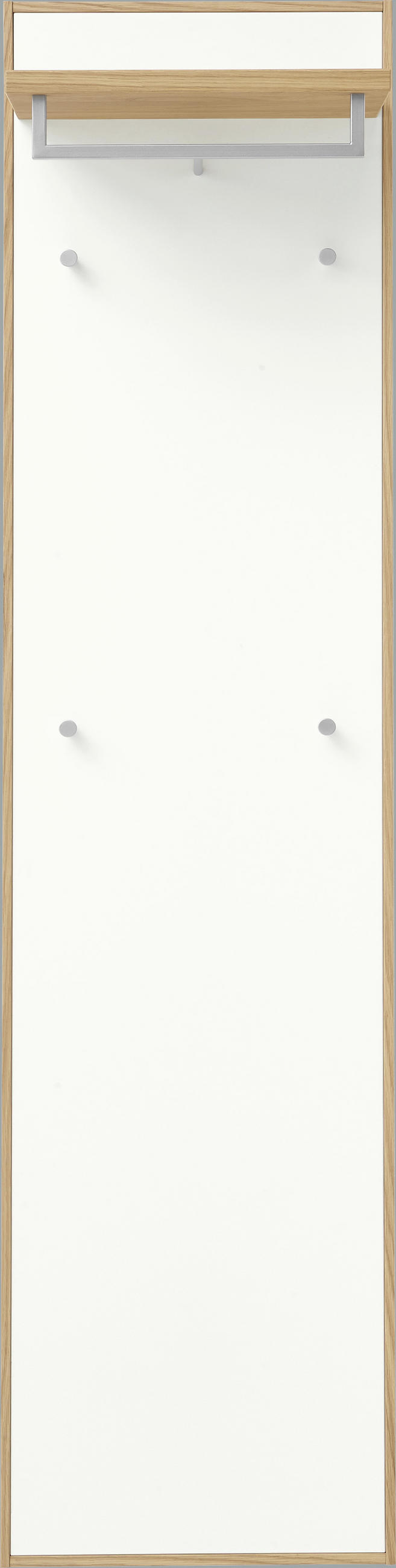 GARDEROBNI PANEL - barve hrasta/bela, Design, leseni material/les (44/183/29cm) - Novel