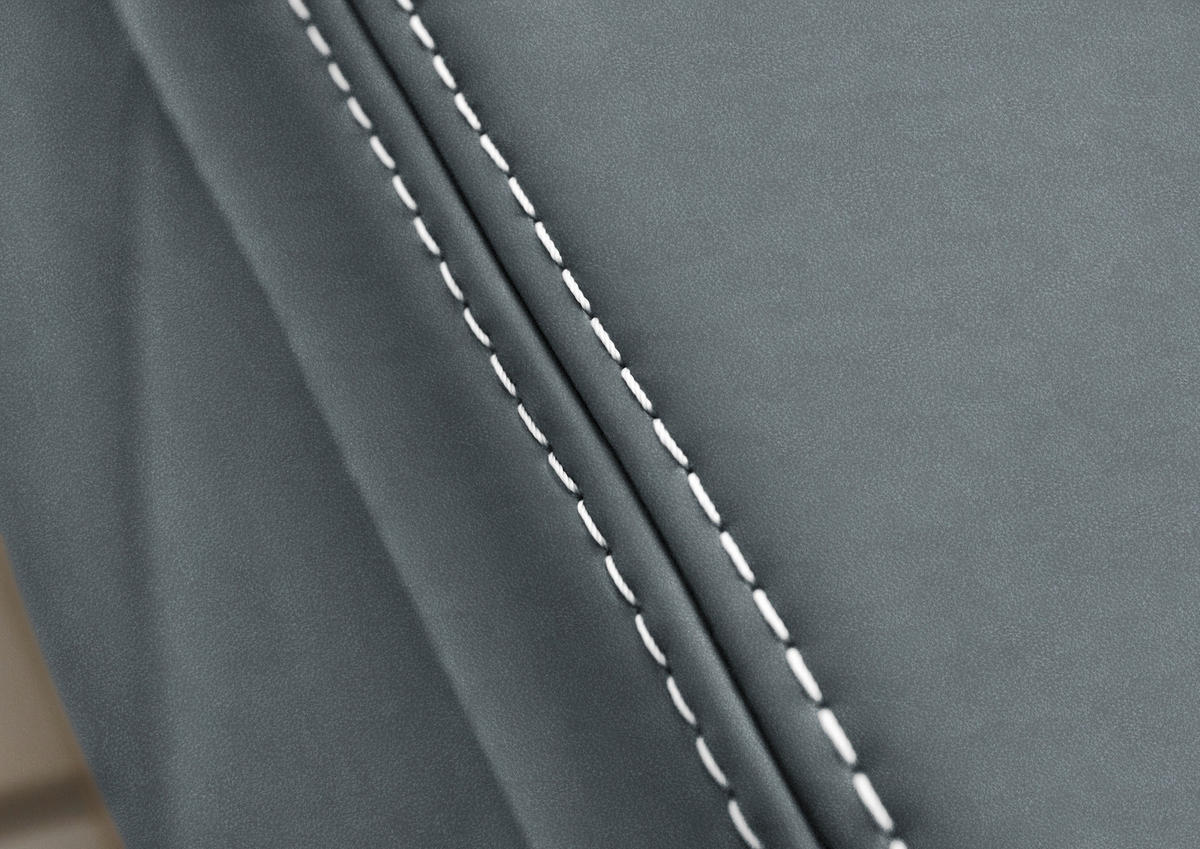 ECKSOFA  in Echtleder Blaugrau  235/274 cm  - Eichefarben/Beige, KONVENTIONELL, Leder/Holzwerkstoff (235/274cm) - Beldomo Premium