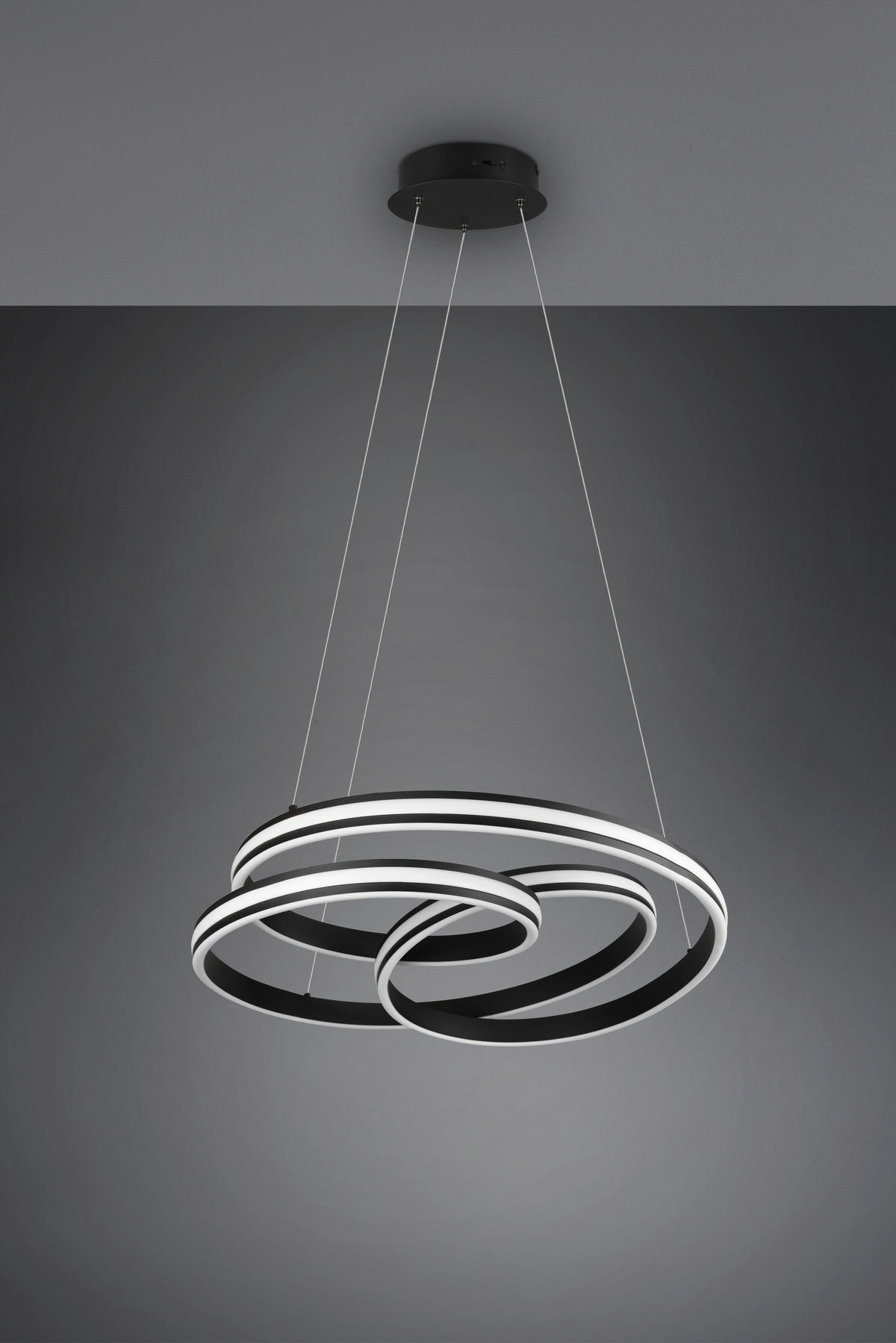 LED-HÄNGELEUCHTE Nuria 60/150 cm   - Schwarz, Basics, Metall (60/150cm) - Trio Leuchten