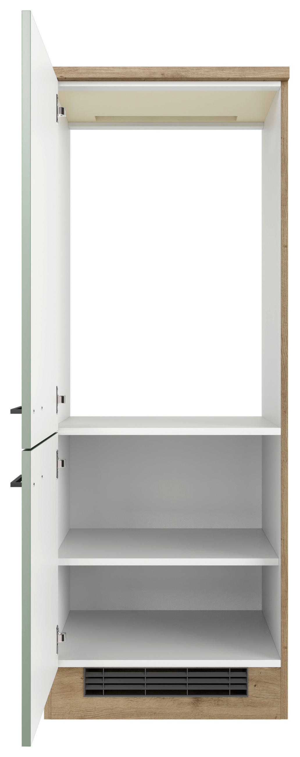 GERÄTEUMBAUSCHRANK 60/160,6/60 cm in Grün, Eiche Artisan - Schwarz/Eiche Artisan, KONVENTIONELL, Holzwerkstoff/Metall (60/160,6/60cm) - FlexWell