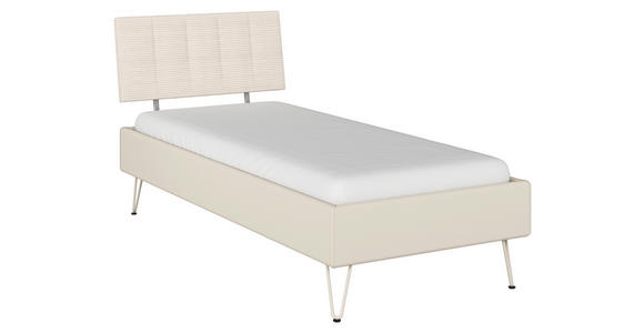 BETT 90/200 cm  in Champagner  - Champagner, Design, Holzwerkstoff/Textil (90/200cm) - Carryhome