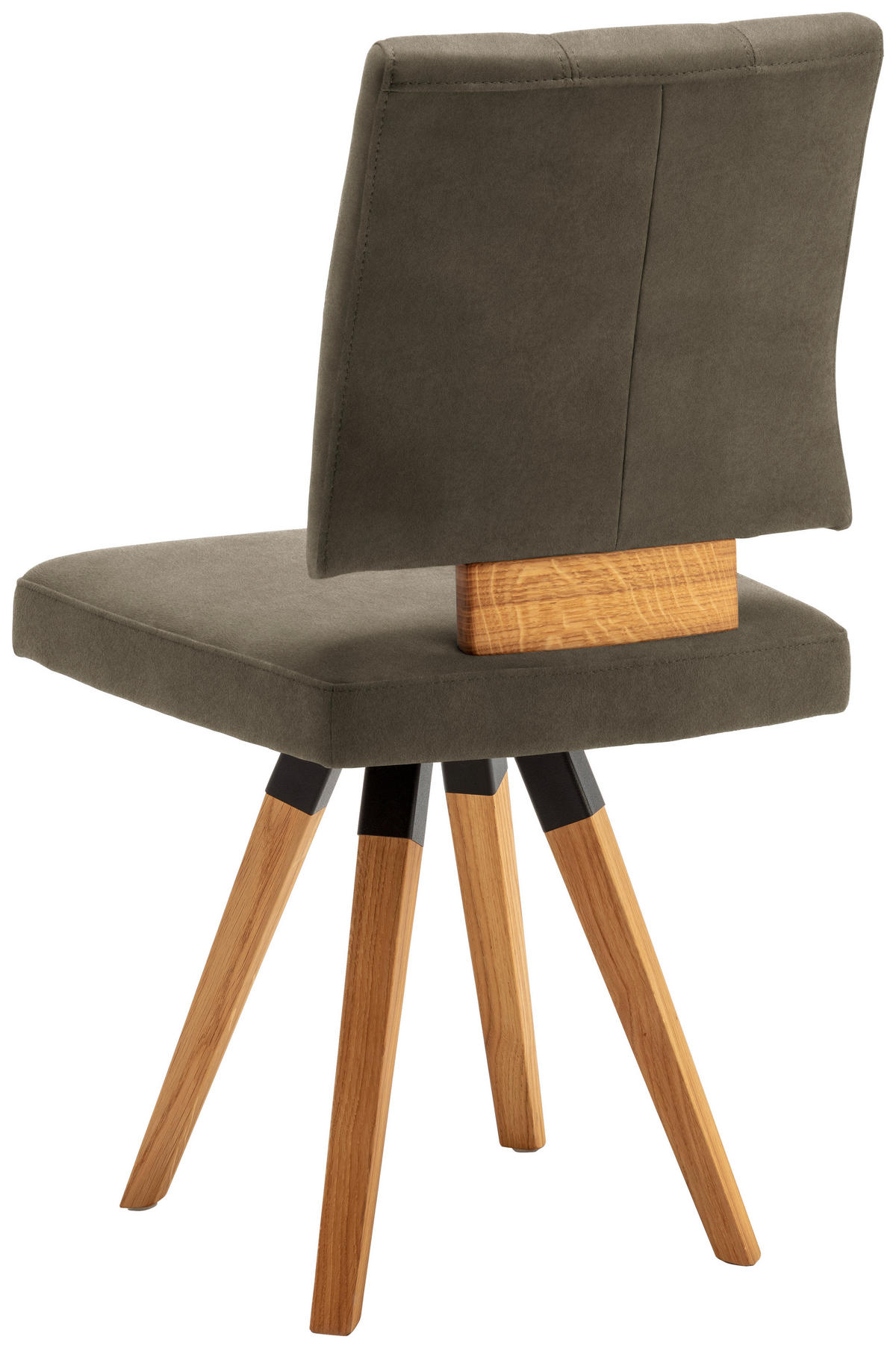 STUHL in Holz, Textil, Holzwerkstoff Schwarz, Schlammfarben, Eichefarben  - Schlammfarben/Eichefarben, Design, Holz/Holzwerkstoff (50/88/60cm) - Venda