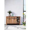 SIDEBOARD 135/80/44 cm  - Schwarz/Akaziefarben, LIFESTYLE, Glas/Holz (135/80/44cm) - Landscape