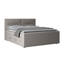 POSTELJA BOXSPRING 180 cm   x 200 cm  , karton, leseni material srebrne barve  - srebrne barve, Moderno, kovina/umetna masa (180/200cm) - MID.YOU