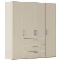 DREHTÜRENSCHRANK 201/223/61 cm,  in Champagner, 4-türig  - Edelstahlfarben/Champagner, Basics, Holzwerkstoff/Metall (201/223/61cm) - Novel