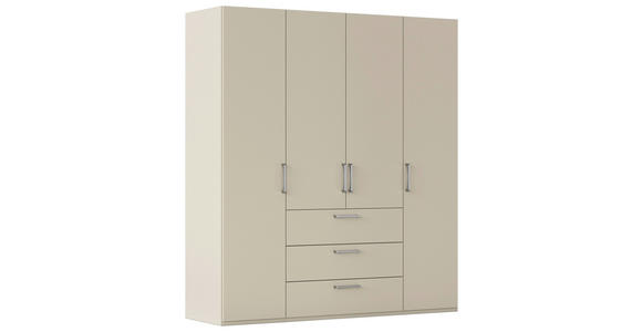 DREHTÜRENSCHRANK 201/223/61 cm,  in Champagner, 4-türig  - Edelstahlfarben/Champagner, Basics, Holzwerkstoff/Metall (201/223/61cm) - Novel