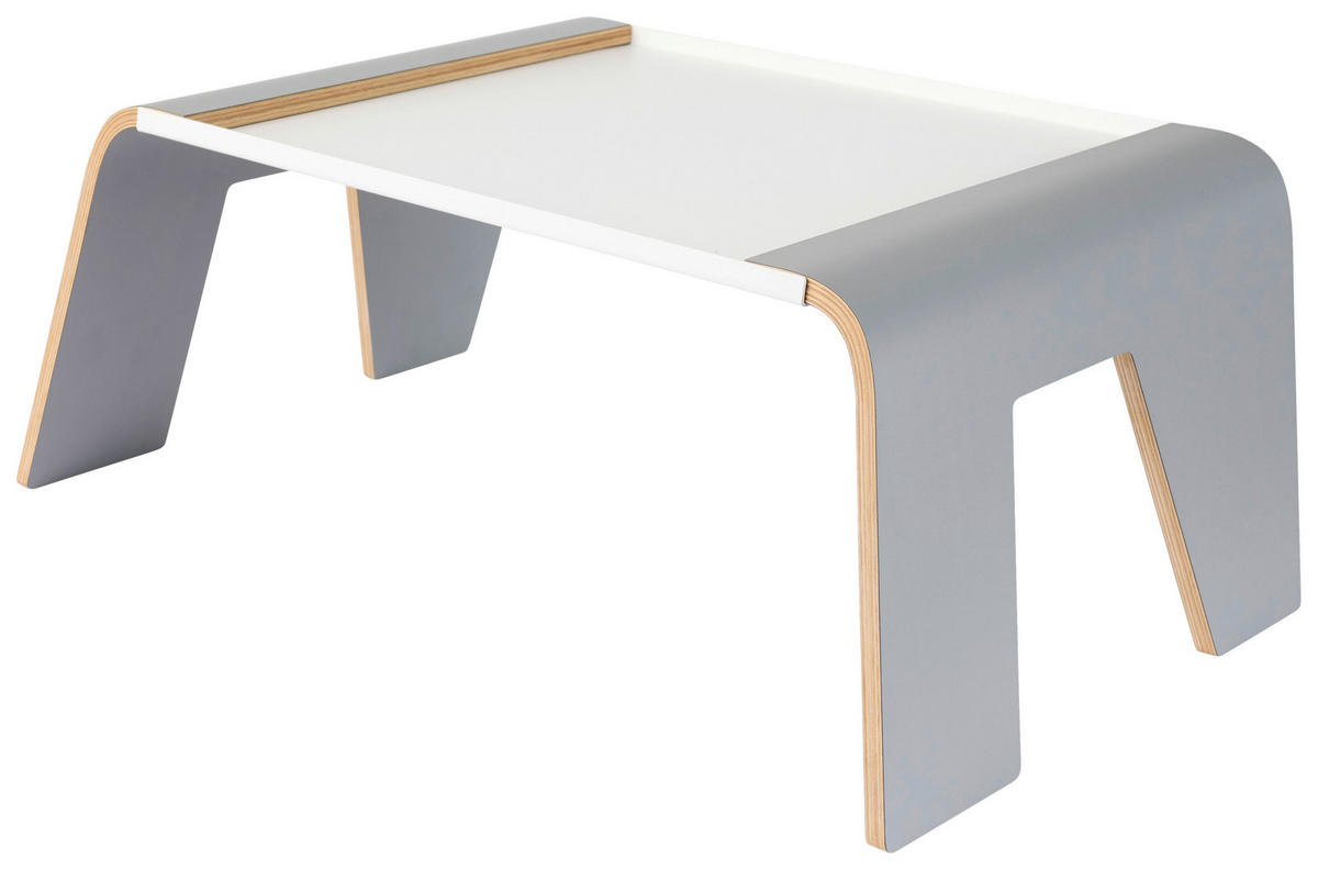 BETTTISCH Holz, Metall Buche  - Buchefarben/Weiß, Basics, Holz/Metall (65/37/24cm) - Tojo