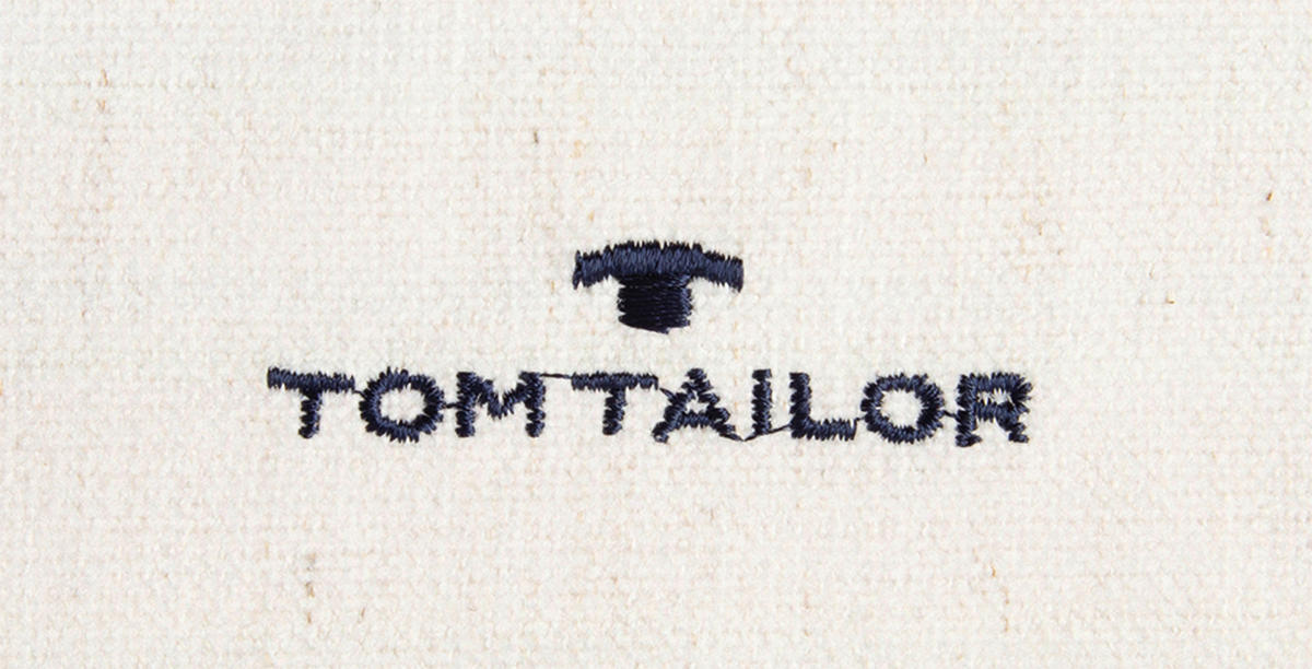 KISSENHÜLLE T-GRADIENT SIGN. Gradient 45/45 cm  - Creme/Weiß, KONVENTIONELL, Textil (45/45cm) - Tom Tailor